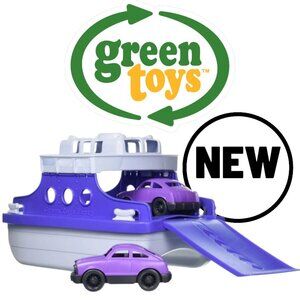 NEW Green Toys Ferry Boat Bath Tub Toys Water Toy with Cars Purple White Toy NEW